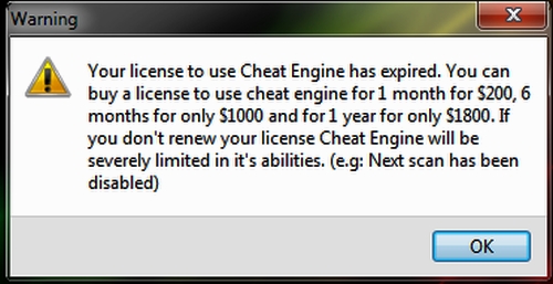 Cheat engine expired 2019